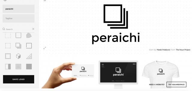 Squarespace Logoのロゴ作成ページ