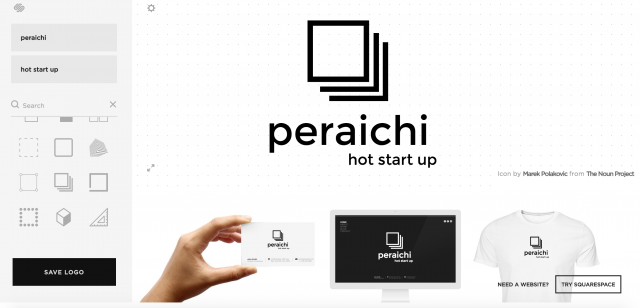 Squarespace Logoのロゴ作成ページ