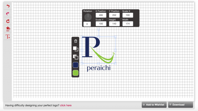 DesignMaticの編集画面