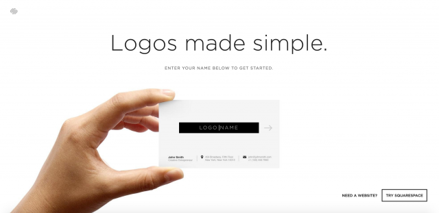 Squarespace Logoのトップページ