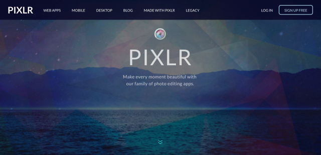 PIXLR editorのトップページ