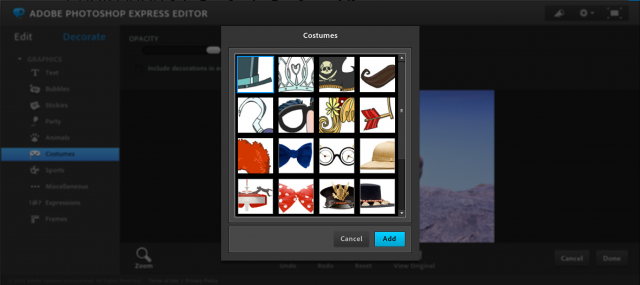 Photoshop Express Editorのスタンプ