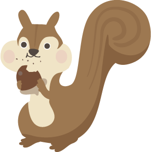 PNGのリスのイラスト