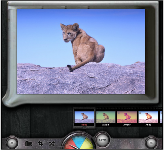 PIXLR o-maticの効果の加工画面