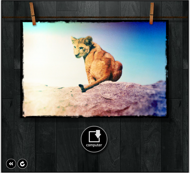 PIXLR o-maticの保存画面