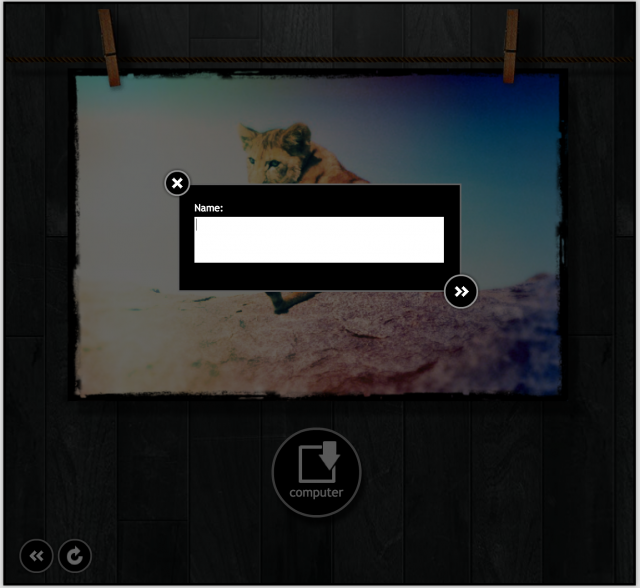 PIXLR o-maticの保存画面