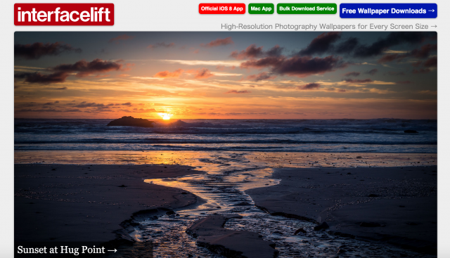 interfaceliftのトップページ