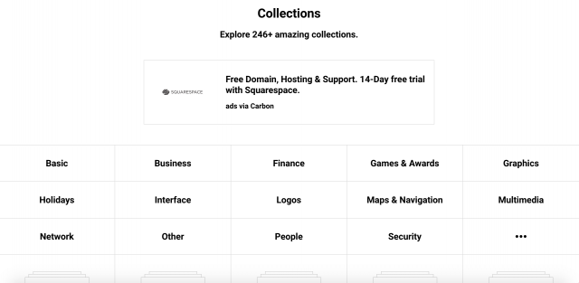 iconmonstrのCollectionsページ