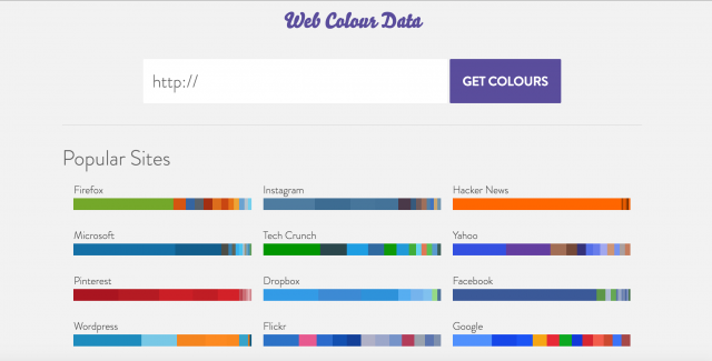 Web Colour Dataのトップページ