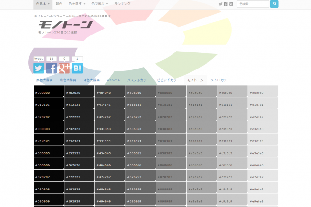 モノトーンのページ