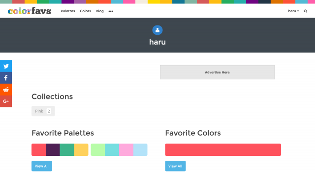 お気に入り、コレクション画面